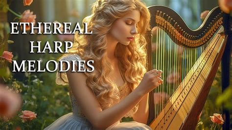 Whispering Falls 에thereal Harp Melodies Dance with Calming Nature Sounds